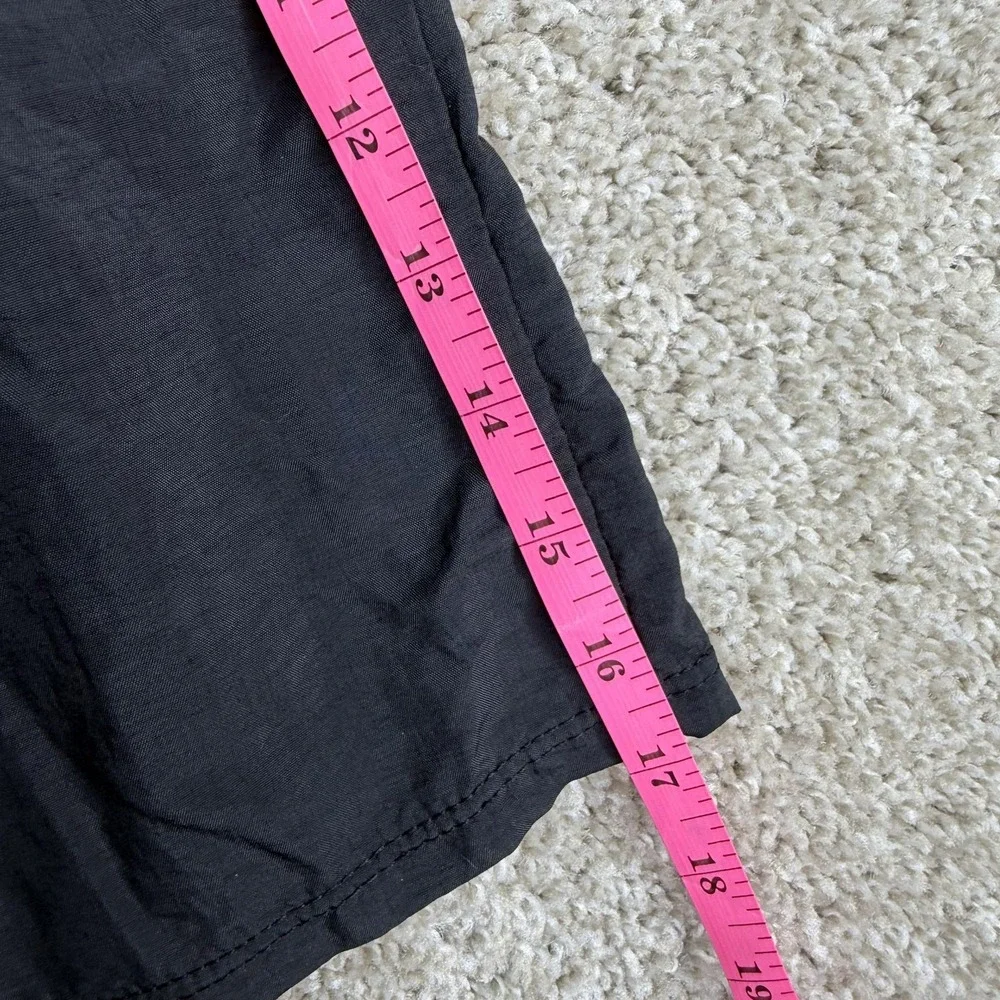 Vintage Sunbird Swim Shorts Mens Large Black Pink Colorblock Nylon Trunks Beach
